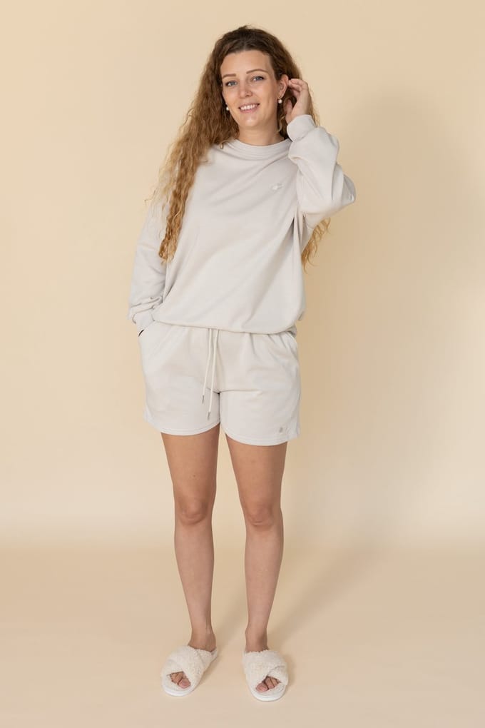 Dames Joggingpak Luxe - Beige - Maat M - Lounge We Are