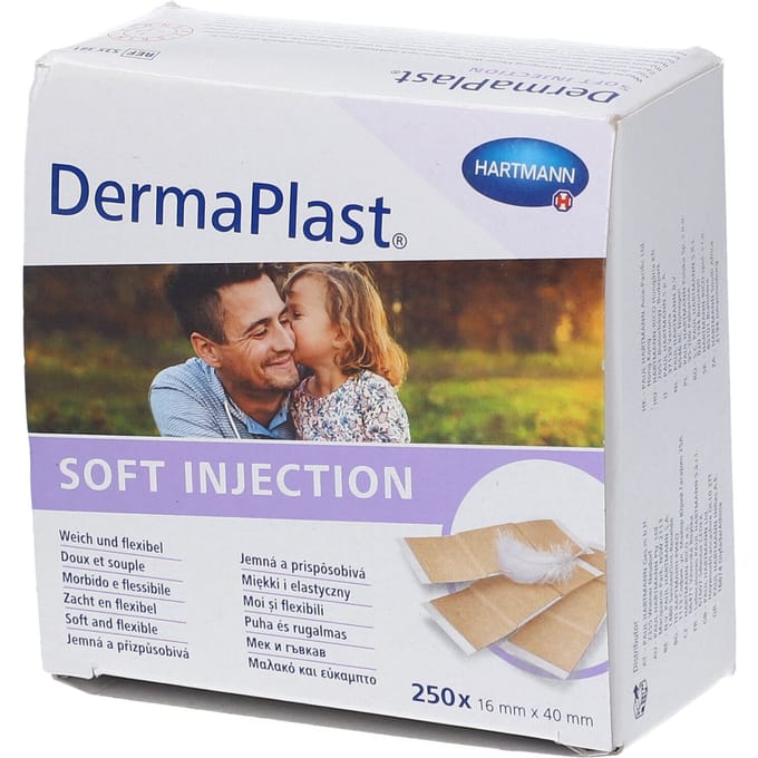 Dermaplast Injectiepleisters sensitive 16mm x 40mm 250 Stuks
