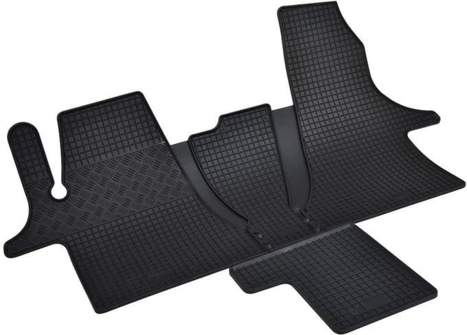 Automatten voor Volkswagen T6.1 Transporter, Caravelle, Multivan (2019-2022), 2-zits - 3-delig - Rubber