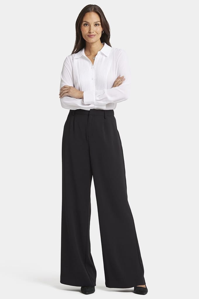 Brede Pantalon Zwart | Zwart
