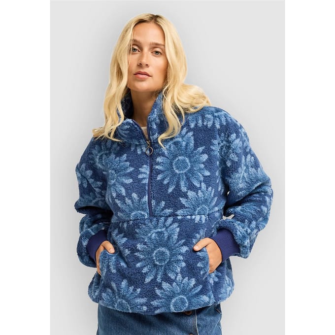 Billabong Time Off Half-Zip Fleece Trui blauw