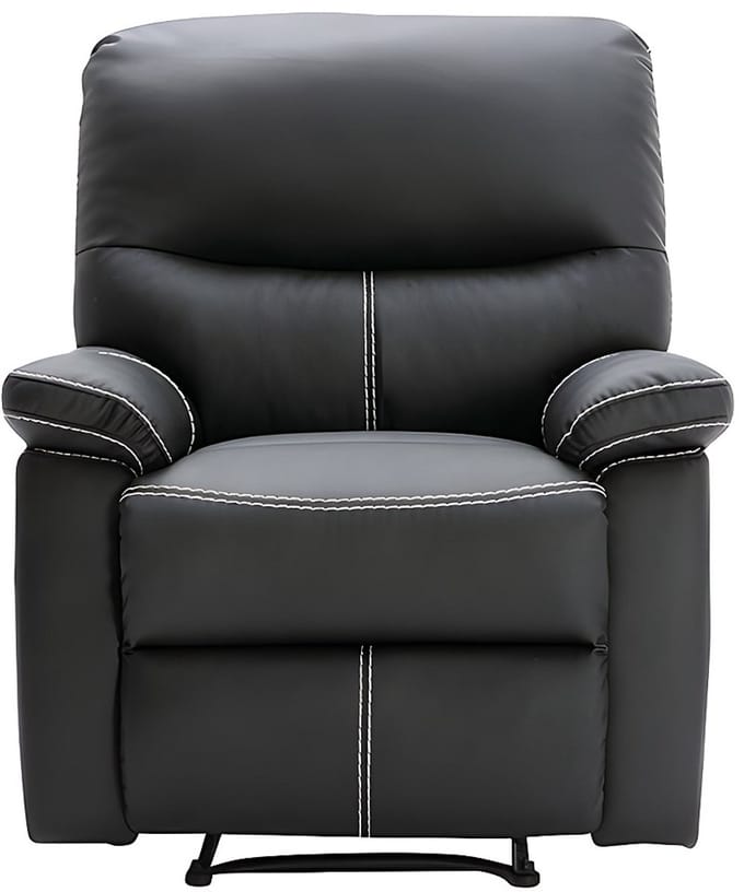 Vente-unique Relaxfauteuil CANBY - Kunstleer - Zwart