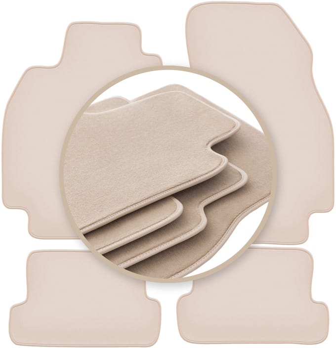 PREMIUM beige matten voor: Renault Megane II CC coupé, cabrio 2003-2010