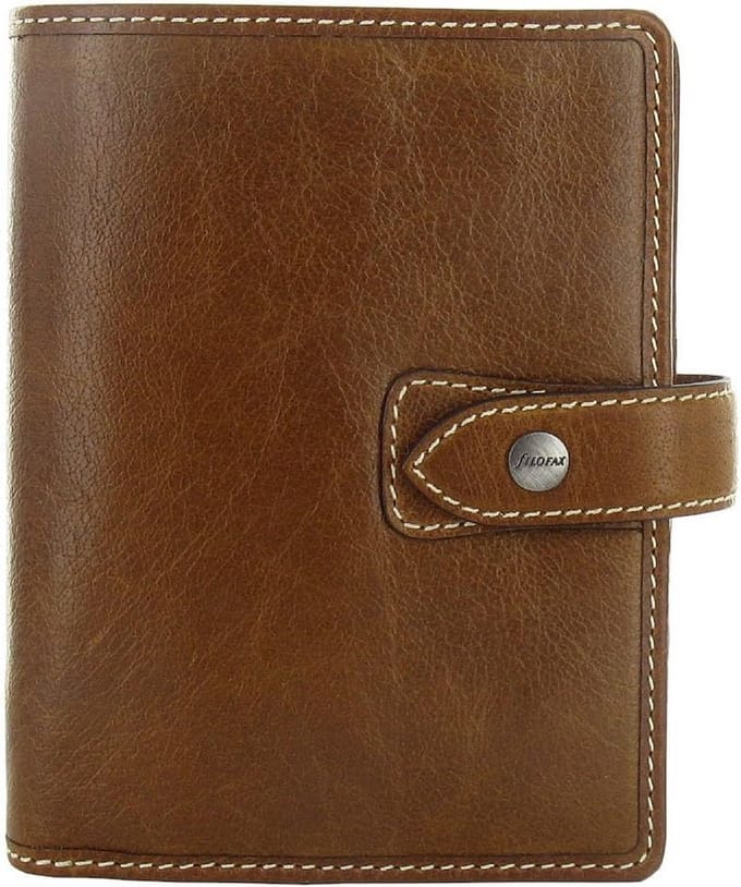Zakagenda Organizer Ochre A6 - Compact Weekplanner met Elastiek en Contrastnaden