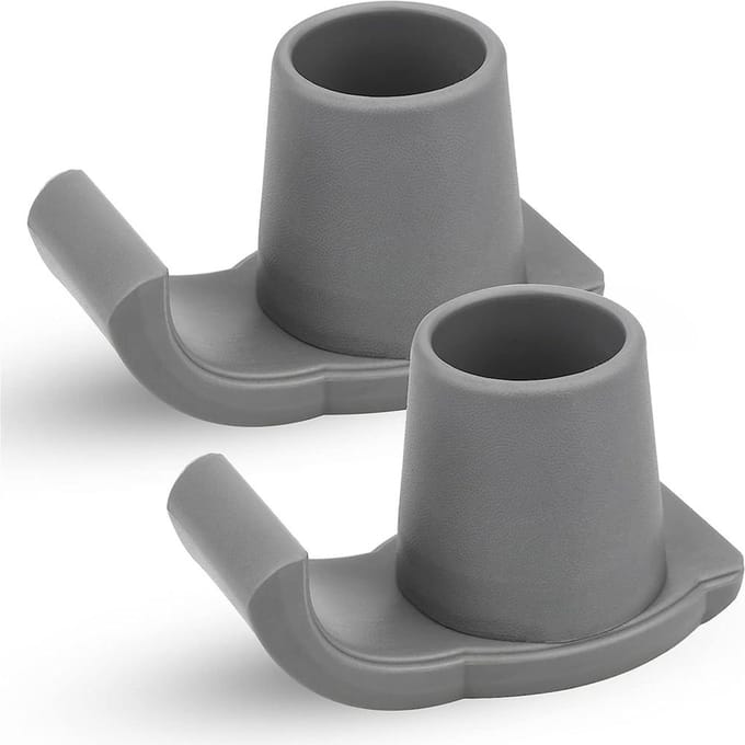2x Rollator Glijders Vervangende Glijdoppen Heavy Duty Rollator Hulpmiddelen Accessoires gray