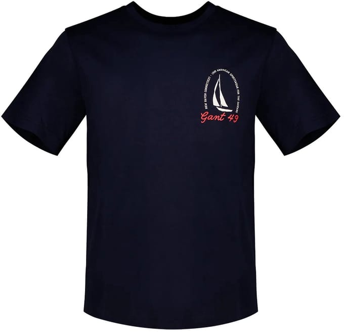 Gant 2003404 T-shirt Met Korte Mouwen Blauw S Man