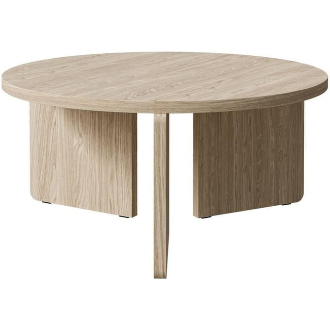 Selsey - Preffines Ronde Salontafel - diameter 85 cm - Geolied Eiken
