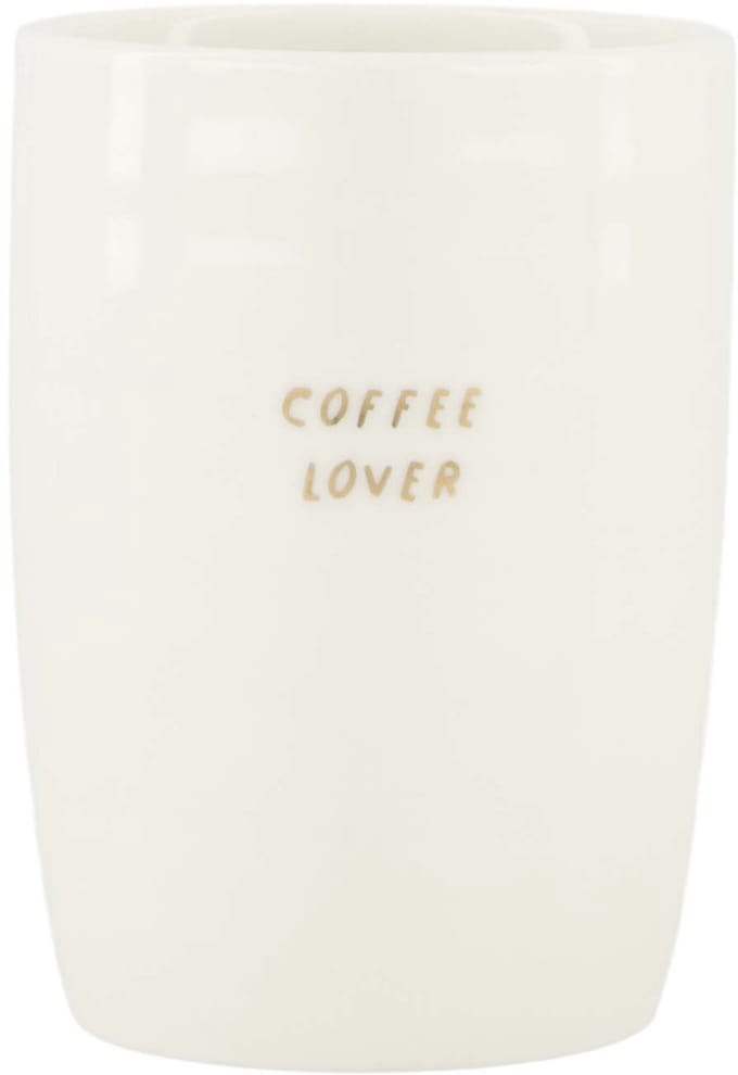 Zusss Koffiemok Coffee Lover Wit/Goud Wit