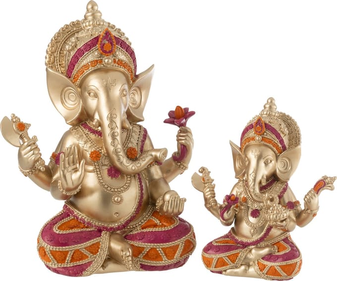 J-Line decoratie Ganesha Zittend - polyresin - mix - large