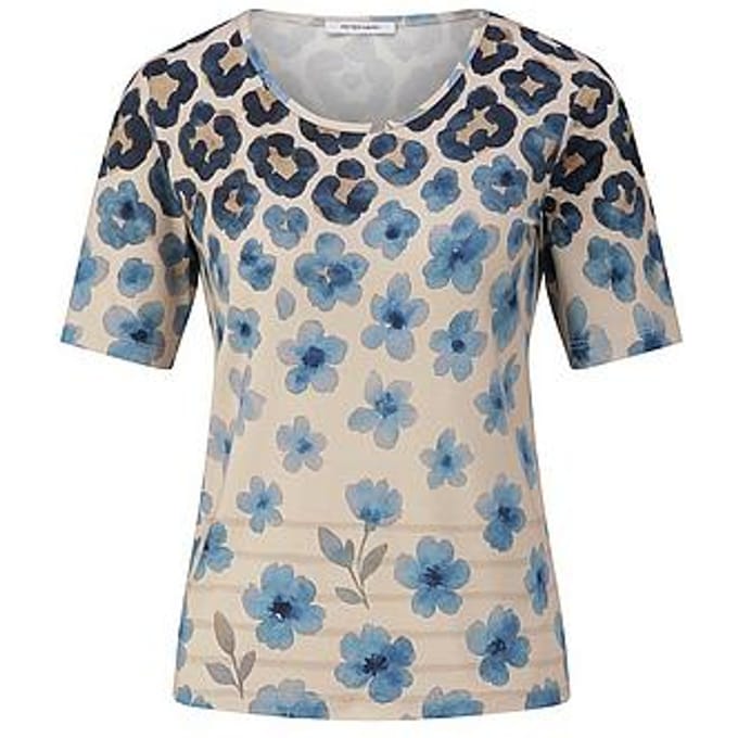 Shirt ronde hals Van Peter Hahn multicolour