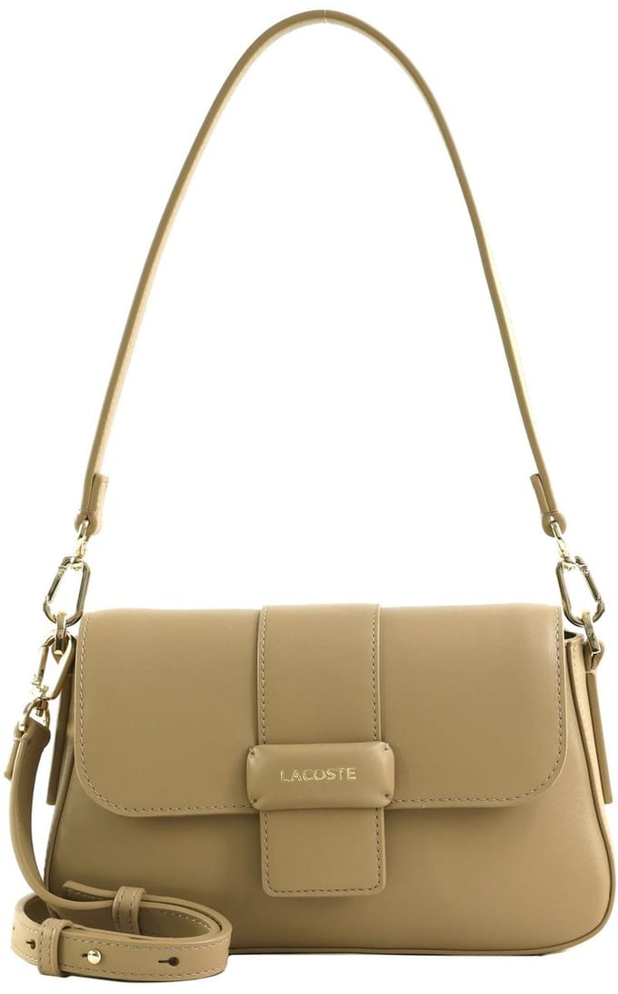 LACOSTE schoudertas Flap Crossover Bag Tan beige