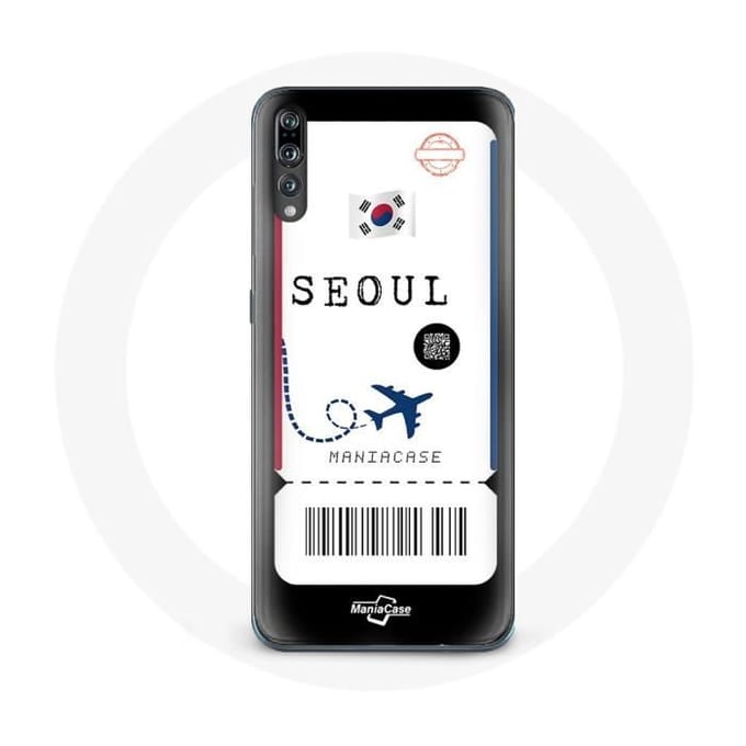 Case voor Samsung galaxy P20 pro Vliegticket Seoul Zuid-Korea
