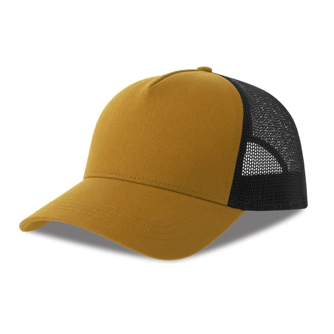 Atlantis Headwear Rapper Cotton-S Cap AT535 - MUSTARD/BLACK - One size
