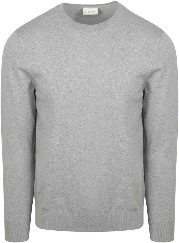 Profuomo Pullover Luxury Grijs - Maat L - Heren