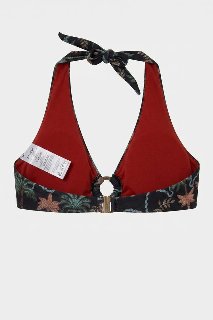 Shiwi Caro Bikini Top Jaipur Palm Black Größe: 40 | Bikinis Outlet | Damen | Schwarz