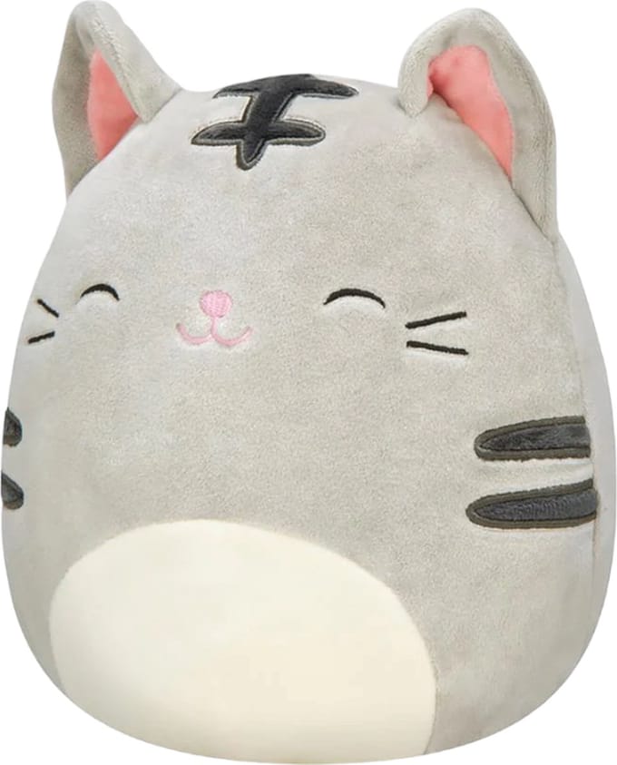 Klikkopers® - Kawaii knuffel - Squish Knuffel - 30CM - Kat Grijs - Kawaii Kussen - Pluche Kussen - Kat Knuffel