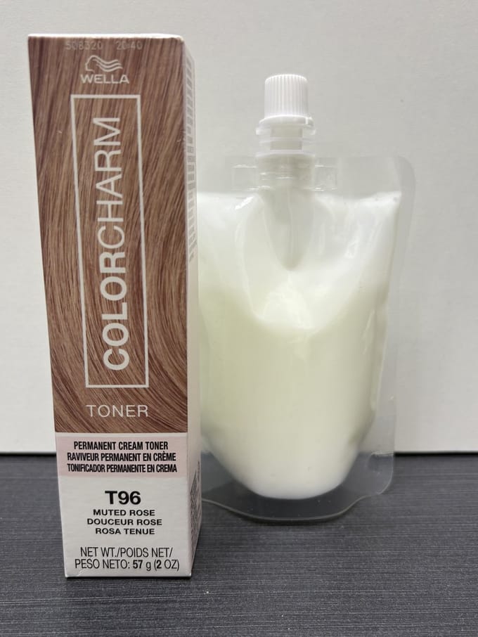 Wella Color Charm Permanent Creme Toner - T96 + developer - Muted Rose - Wella Toner - Haartoner - Rose blond - Mat rose blond - Lichtblond