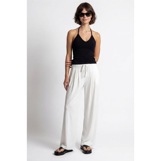Dames Hoge Taille Wijde Jersey Broek