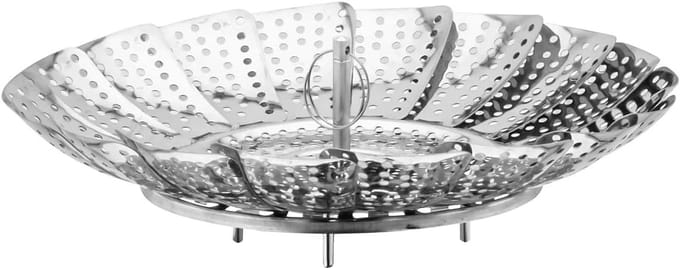 Inklapbare Stoommand RVS voor Groente en Vis - 21 cm