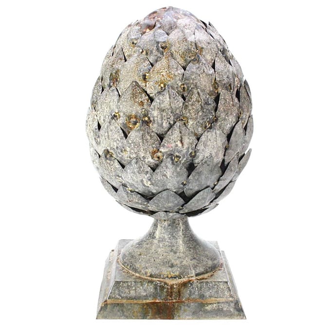 Decoratieve Artisjok, metaal 24x21x42cm
