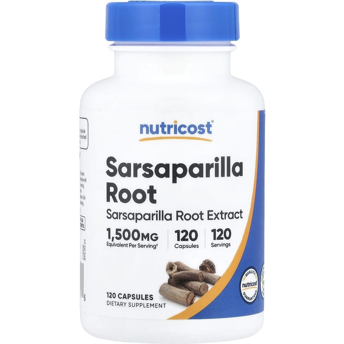 Nutricost, Sarsaparilla Wortel, 120 Capsules (100mg per capsule)