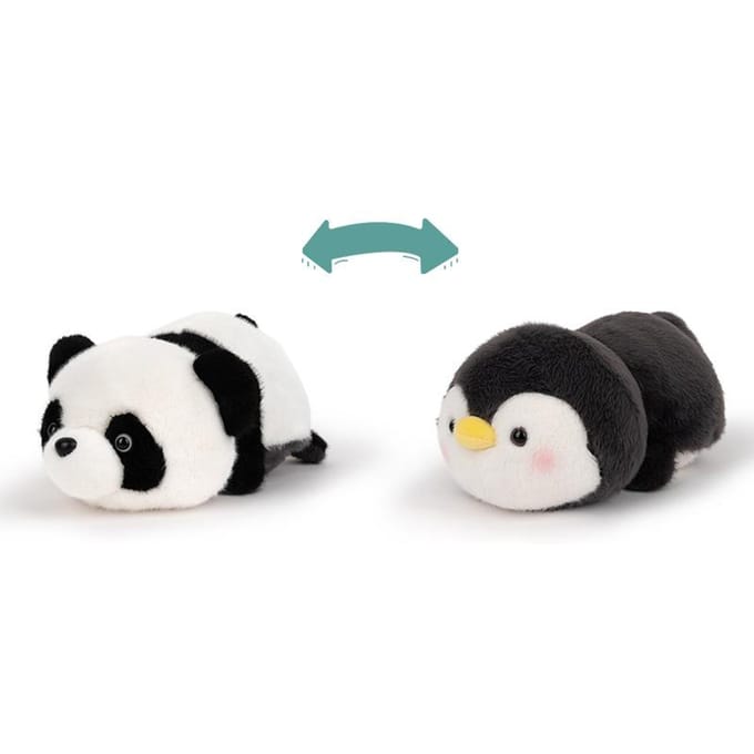 Schattige Flip Panda Veranderd in Een Kleine Panda Pop Pluche Speelgoed Pop Kindercadeau 25cm black