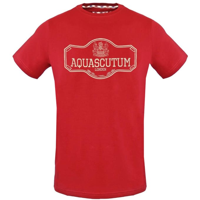 Aquascutum Sign Post Logo rood T-shirt