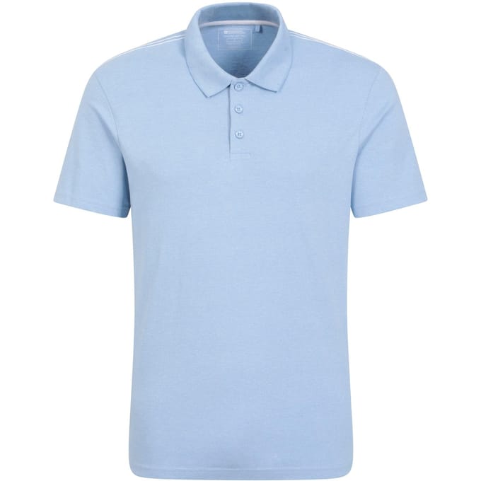 Mountain Warehouse Heren Cordyline getextureerd poloshirt (Lichtblauw)