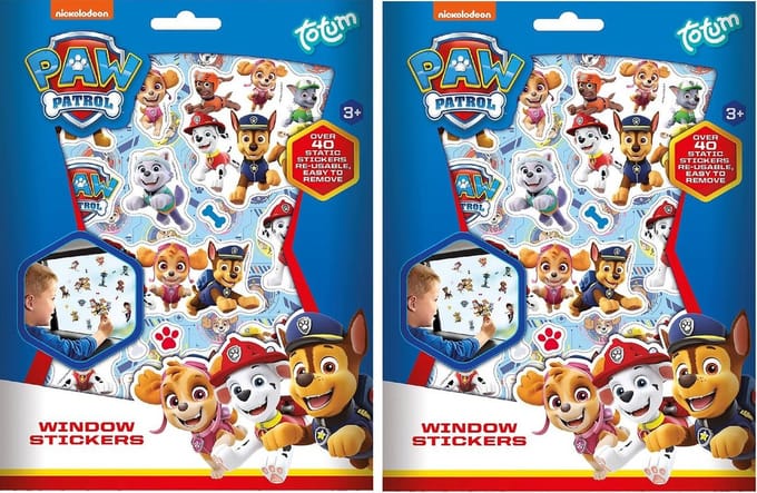 Paw Patrol Raamstickers - 8x velletjes - autoraam stickers