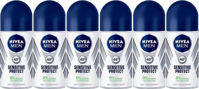 NIVEA MEN Sensitive Protect Roll-On - 6 stuks