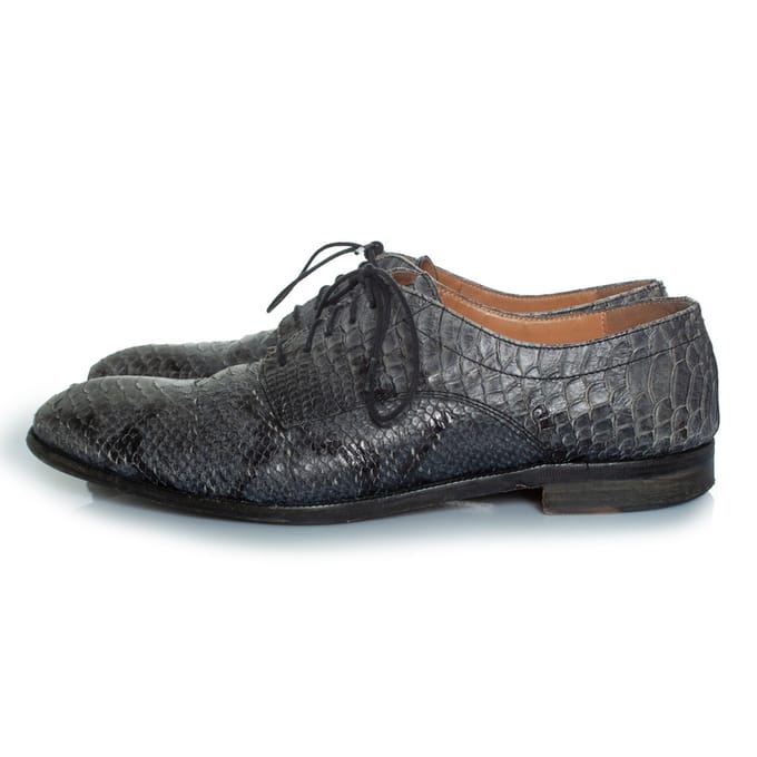 Maison Margiela Python veterschoenen in grijs