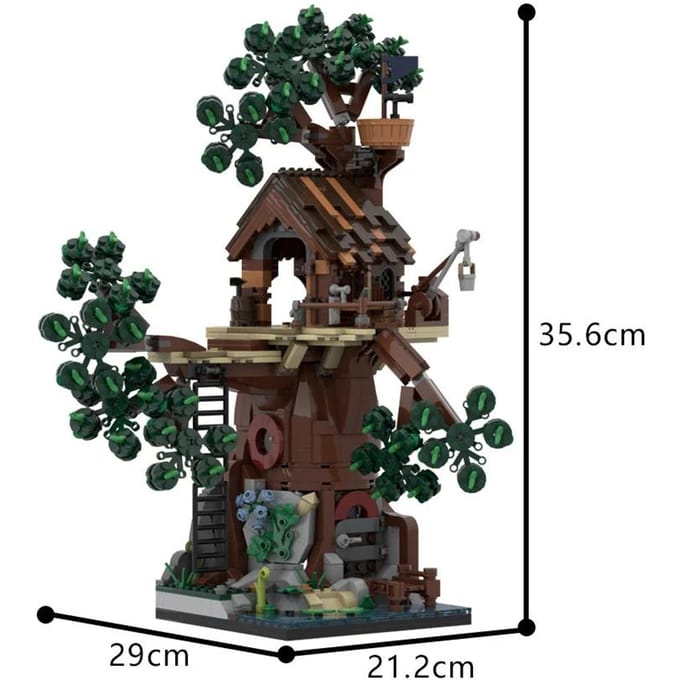 Gobricks MOC Cabane dans les arbres Retraite en forêt Blocs de construction