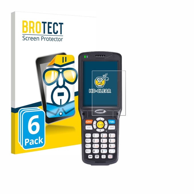 BROTECT - Screenprotector voor Unitech HT510 - Folie Beschermfolie transparant 6 Stuks