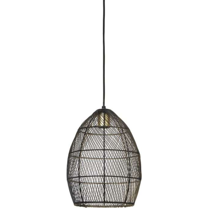 Light & Living Meya Hanglamp - Zwart/Goud - Ø23cm