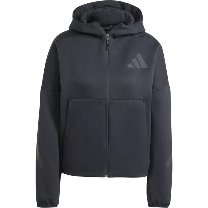 Adidas Z.n.e. Full-zip Hoodies Dames - Zwart - Maat 40/L - Poly Mesh