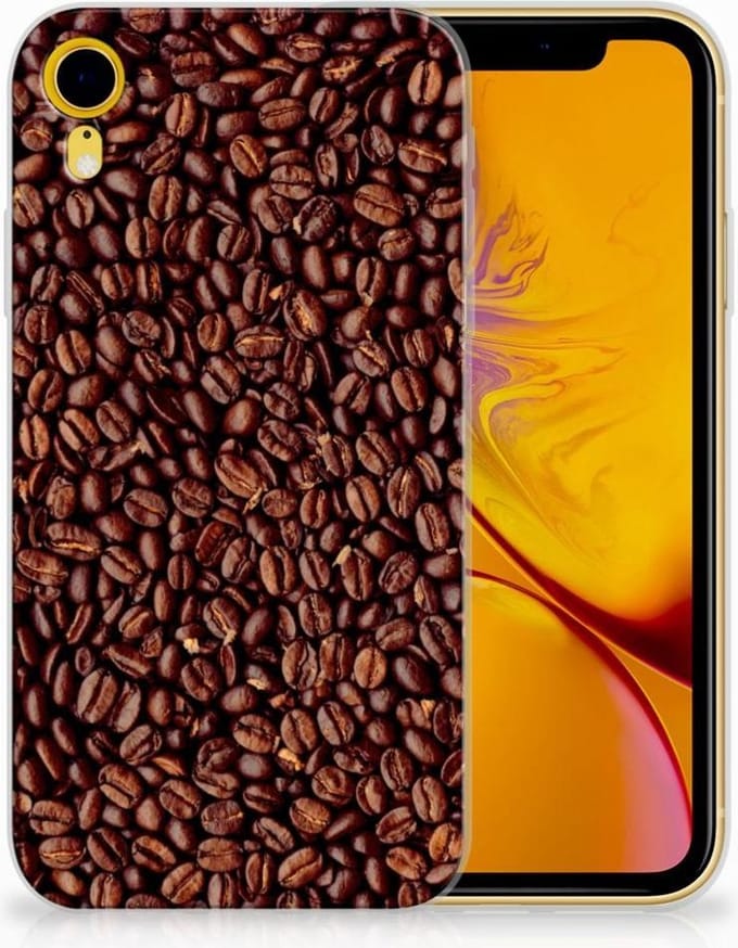 Apple iPhone Xr Siliconen Case Koffiebonen