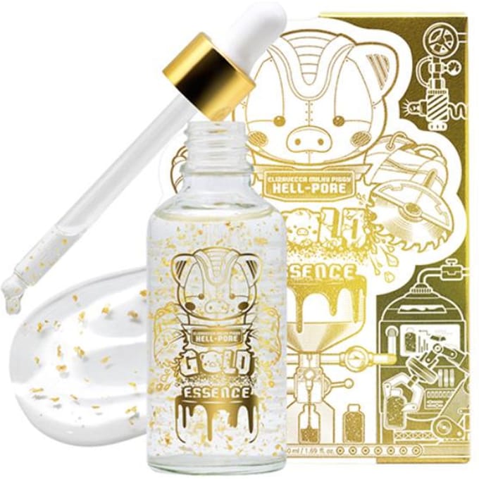Elizavecca, Hell-Pore Gold Essence, 1.69 fl oz (50 ml) white
