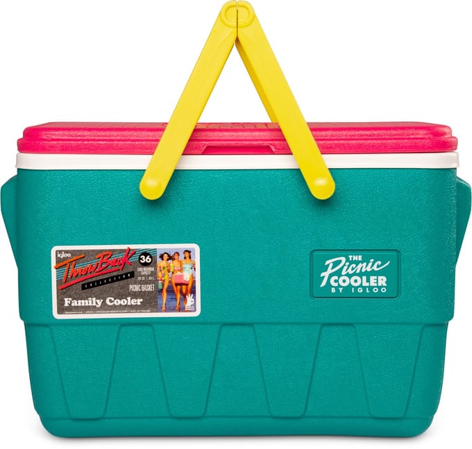 Igloo - passieve Retro picknickmand koelbox - 23 liter - groen