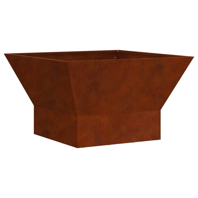 vidaXL - Vuurkom - Roestkleurig - 60 - x - 60 - x - 35 - cm - weervast - staal