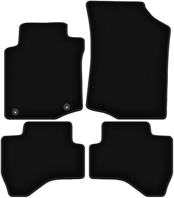 BASIC zwarte veloursmatten voor: Citroen C1 I hatchback (2005-2014)