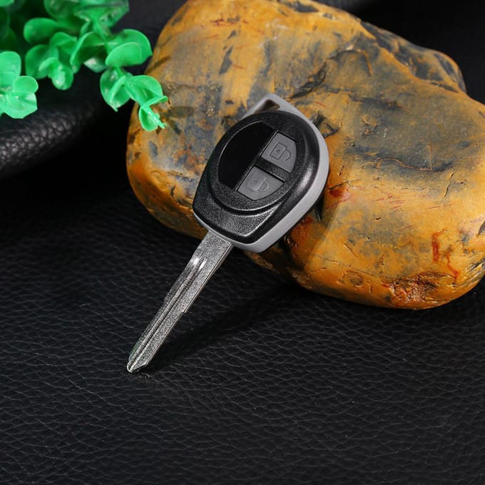 2 Knopen Afstandsbedieningssleutel Shell Case Fob past voor SUZUKI Vitara Swift Ignis SX4 Liana Alto zwart