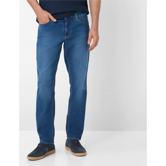 Brax Heren Jeans  Style COOPER, denim blauw regular, maat 42/32