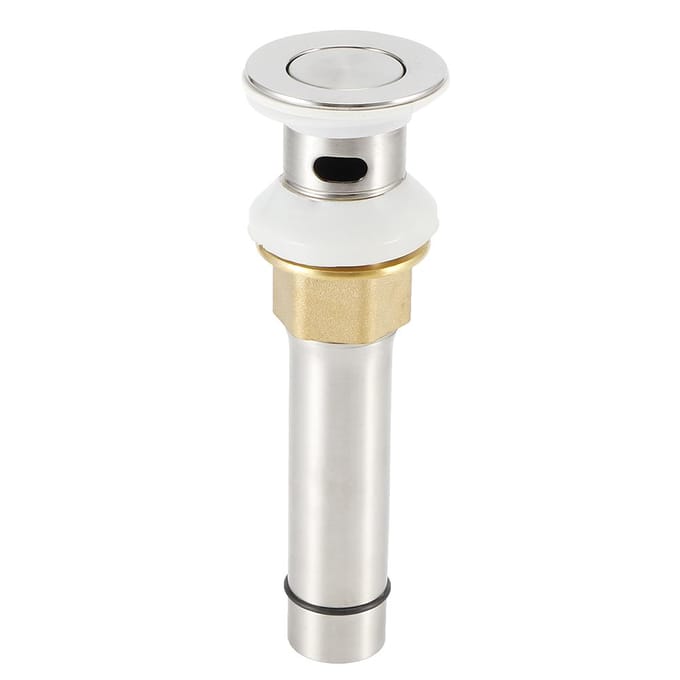 Bonde de lavabo en acier inoxydable 304 Cuisine Salle de bain Bouchon d'évacuation Accessoires(Bonde à clapet Type B 304 avec trou white