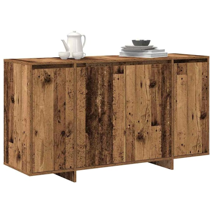 vidaXL - Dressoir - Oudhout - 135 - x - 41 - x - 75 - cm - Bewerkt - hout