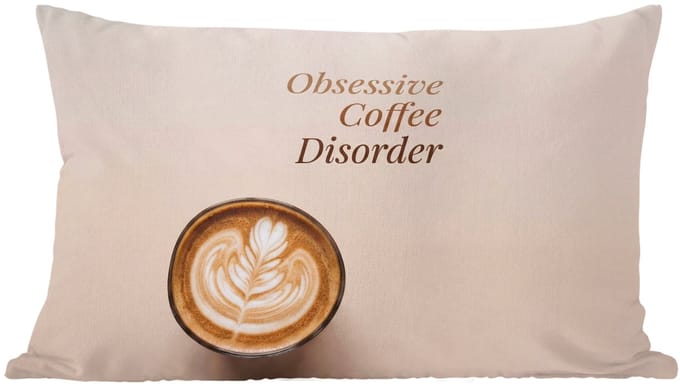 Sierkussens - Kussentjes Woonkamer - 60x40 cm - Koffie - Obessive Coffee Disorder - Beige