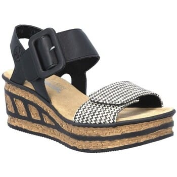 Rieker Sandalen Plat Sandalen Plat - zwart - Maat 36