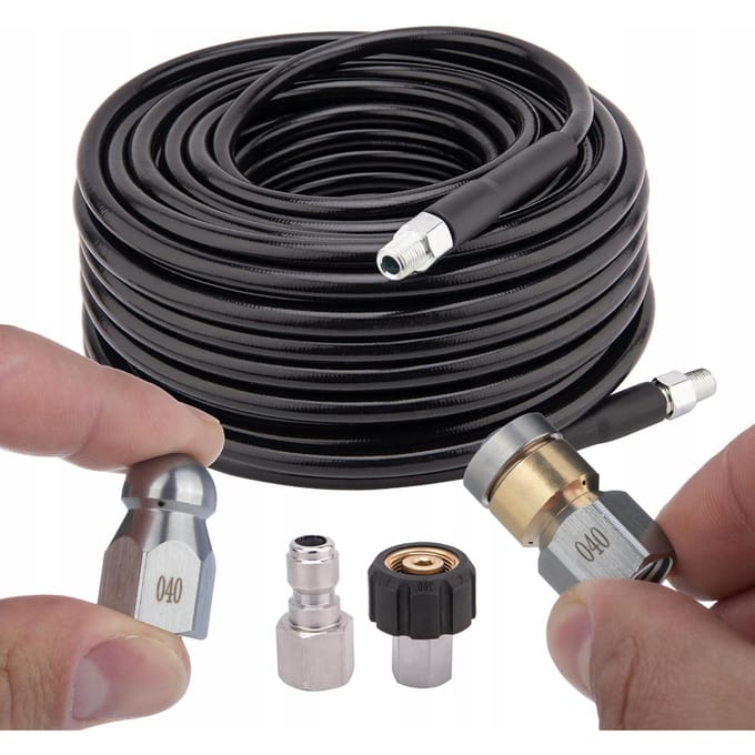 Rosfix HydroClean 15M Hogedrukslang - 1/4" 155bar - 15 m, M22/1/4" NPT - Geschikt voor Kärcher