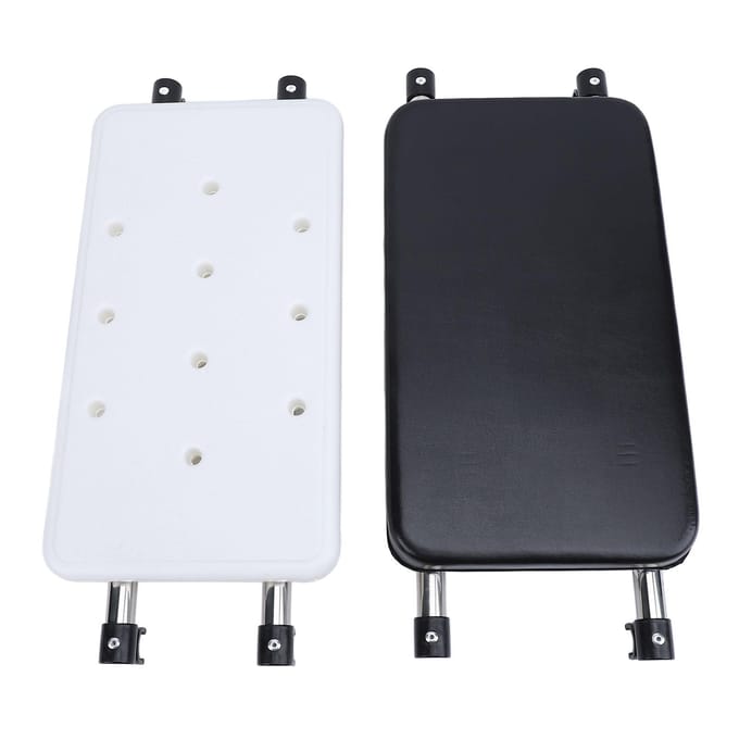 2 Stuks Rollator Zitting Set Sterk Draagvermogen Zwart Zacht Gevoerd Rustzitting en Wit Snel Afvoerend Bad gray