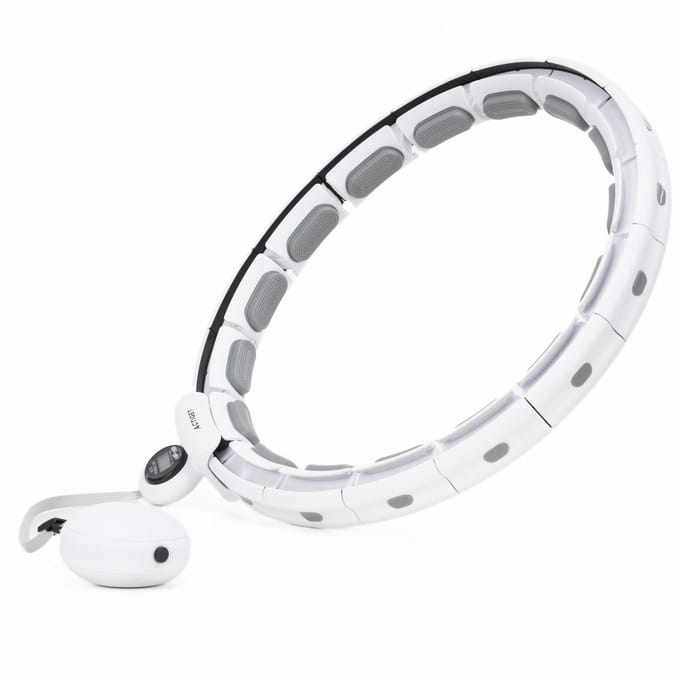 Actiget®Hoelahoep - Met Teller - Hoepel - Fitness - Verstelbaar - Cardiotraining - Massage - Wit