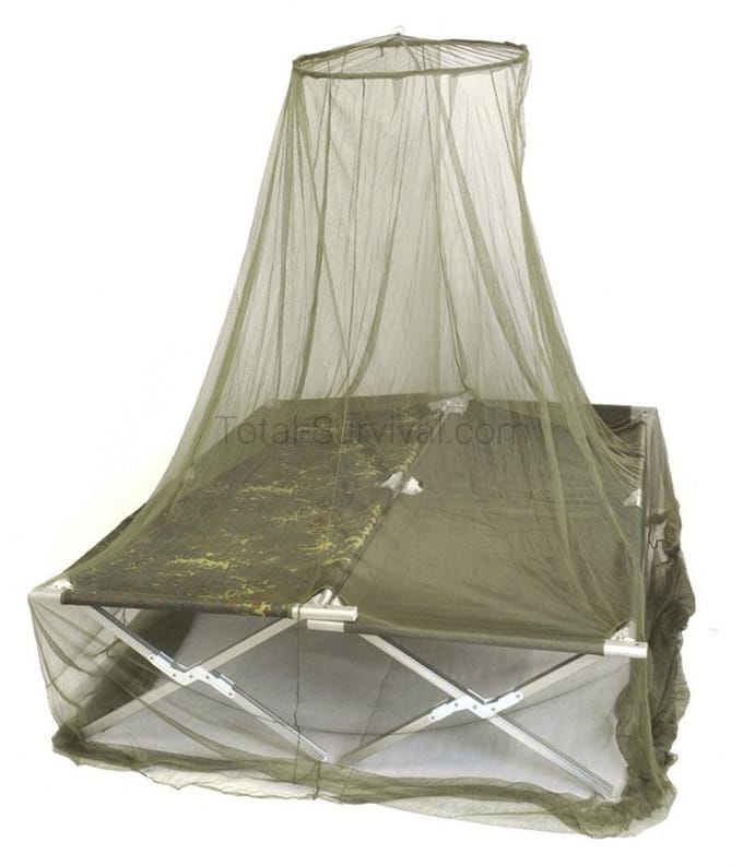 AB 2-persoons muskietennet voor veldbed of tent, wit